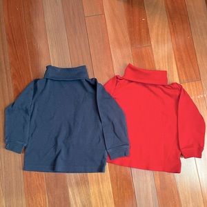 J Khaki 3T long sleeve turtle necks.